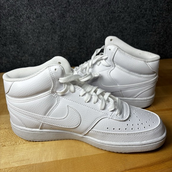 Nike Court Vision CD5436-100 Boot Women's 8 White Leather Mid Top Sneaker - Picture 2 of 7